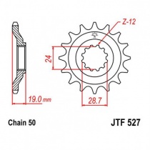 Звезда передняя JT JTF527.17