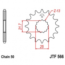 Звезда передняя JT JTF566.12