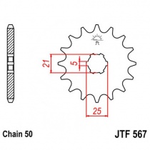 Звезда передняя JT JTF567.17