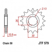 Звезда передняя JT JTF579.18