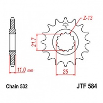 Звезда передняя JT JTF584.17