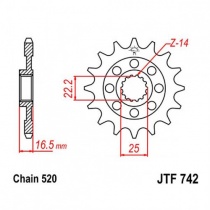Звезда передняя JT JTF742.15
