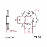 Звезда передняя JT JTF743.15