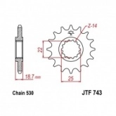 Звезда передняя JT JTF743.15