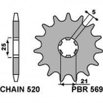 Звезда передняя PBR 569.14 18NC