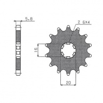 Звезда передняя Sunstar 10414