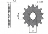 Звезда передняя Sunstar 20714