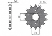 Звезда передняя Sunstar 20714