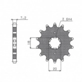 Звезда передняя Sunstar 20715