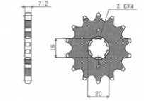 Звезда передняя Sunstar 22814