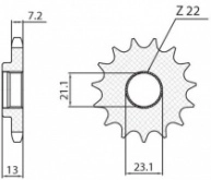 Звезда передняя Sunstar 23515
