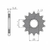 Звезда передняя Sunstar 32516