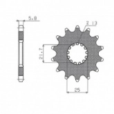 Звезда передняя Sunstar 32516