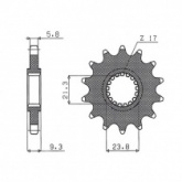 Звезда передняя Sunstar 34712