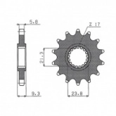 Звезда передняя Sunstar 34712