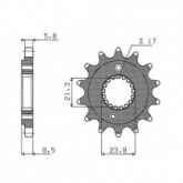 Звезда передняя Sunstar 36215