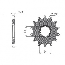 Звезда передняя Sunstar 37517