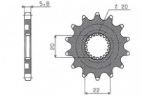 Звезда передняя Sunstar 38812