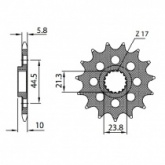 Звезда передняя Sunstar 3A314
