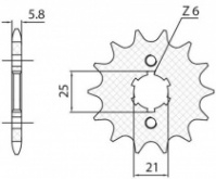 Звезда передняя Sunstar 3C113