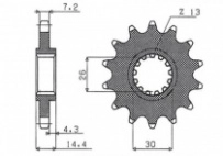 Звезда передняя Sunstar 41017