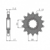 Звезда передняя Sunstar 41214