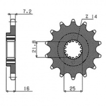 Звезда передняя Sunstar 41515