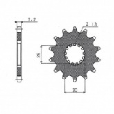 Звезда передняя Sunstar 42518