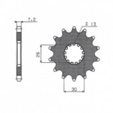 Звезда передняя Sunstar 42518