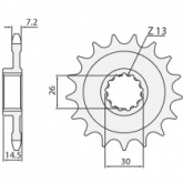 Звезда передняя Sunstar 43216
