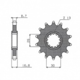 Звезда передняя Sunstar 52215