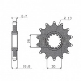 Звезда передняя Sunstar 52215