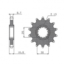 Звезда передняя Sunstar 52215