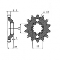 Звезда передняя Sunstar 52517