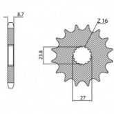 Звезда передняя Sunstar 56018
