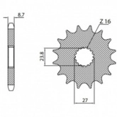 Звезда передняя Sunstar 56018
