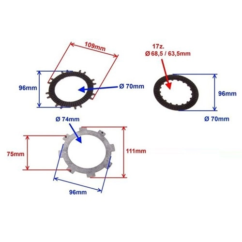 Ремкомплекти зчеплення Motorace RCC-020 ATV 110