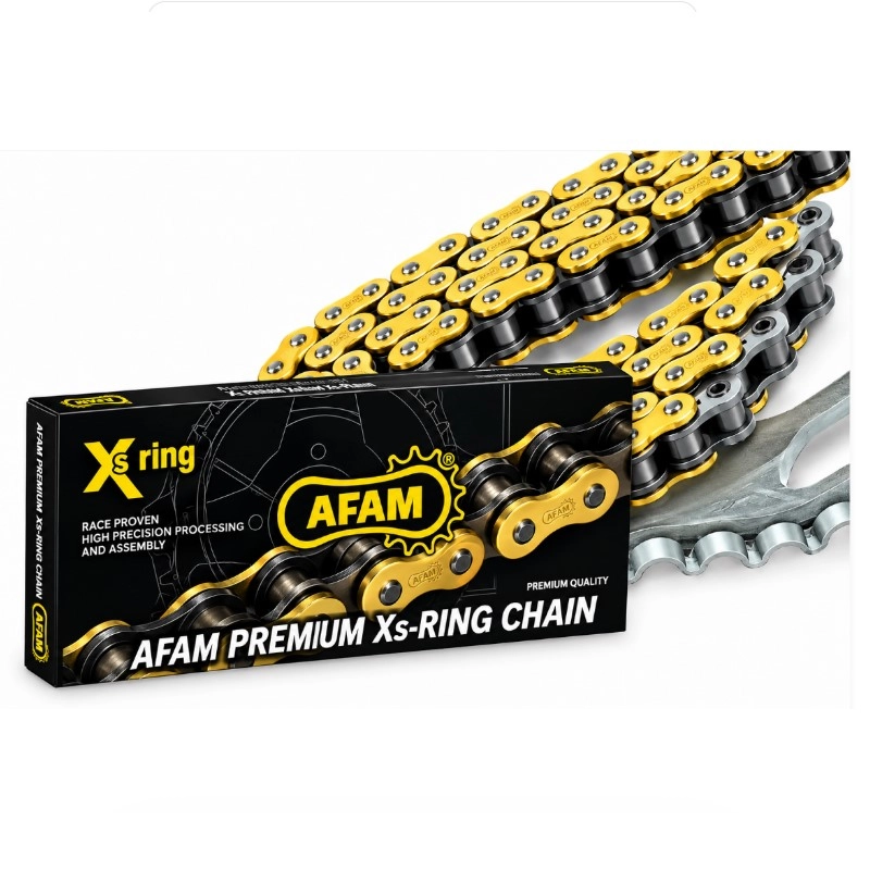 Цепь приводная Afam 520 G&B XRR3/112 Gold/Black
