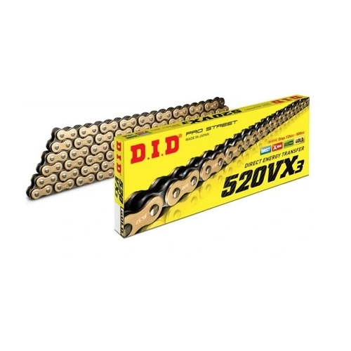 Ланцюг приводний DID 520 G&B VX3/090 Gold/Black