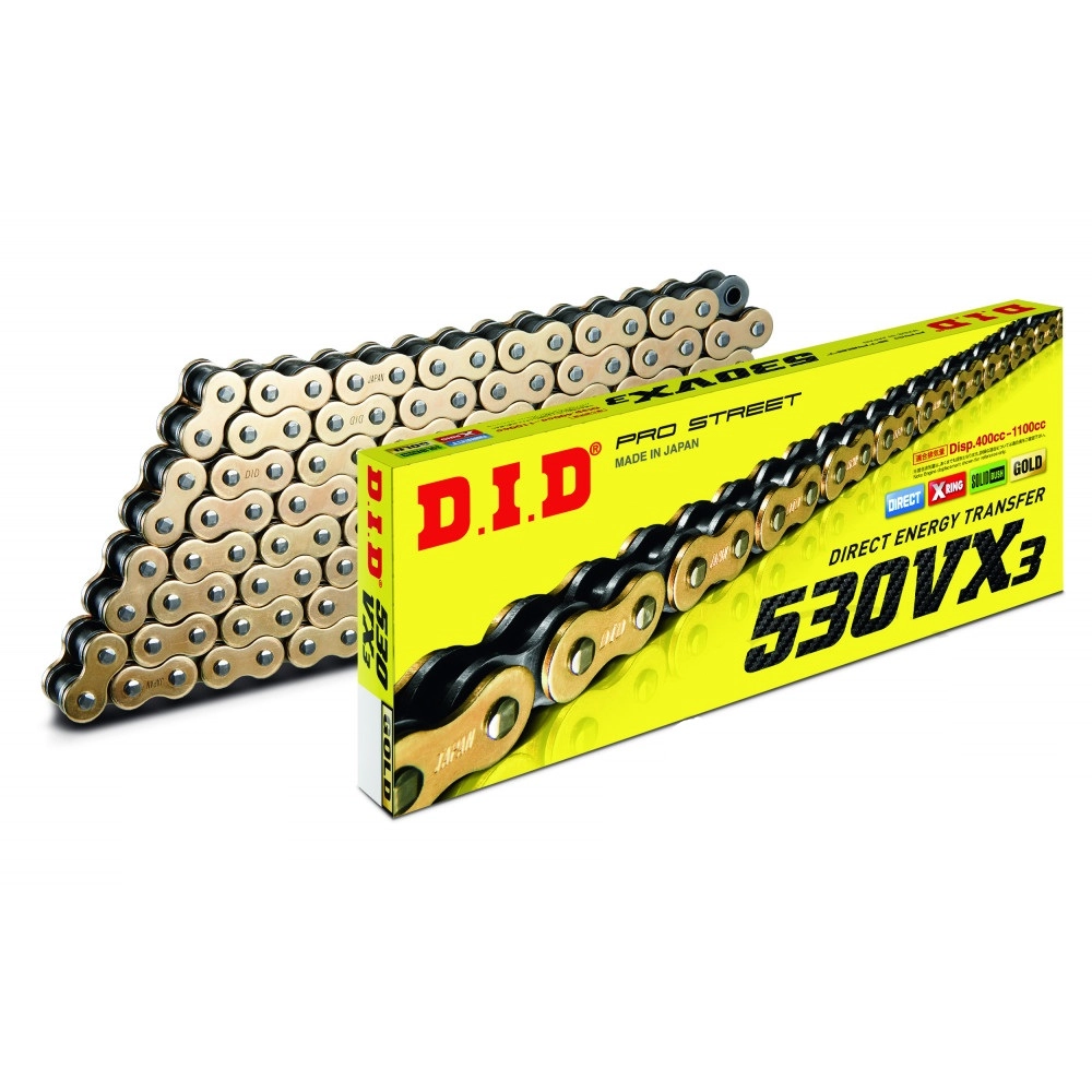 Ланцюг приводний DID 530 G&B VX3/126 Gold/Black