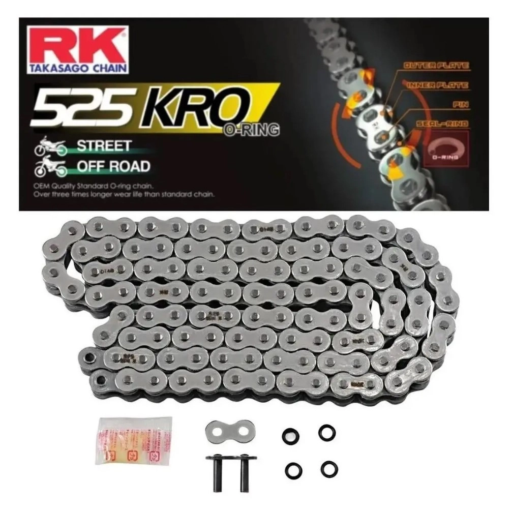 Ланцюг приводний RK 525 KRO/124 Silver