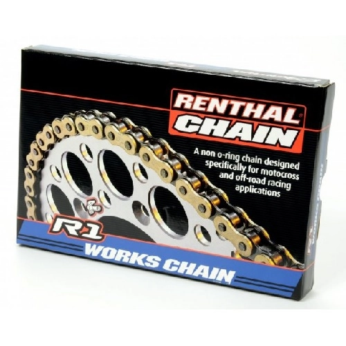 Цепь приводная Renthal 520 G&B R1/118 Gold/Black