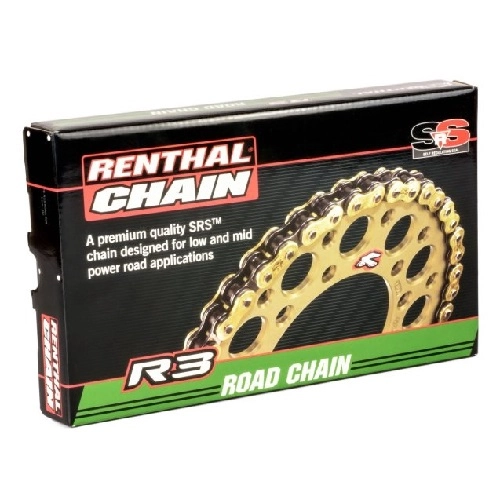 Цепь приводная Renthal 520 G&B R3-3/118L Gold/Black