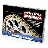 Цепь приводная Renthal 520 G&B R1/114L Gold/Black