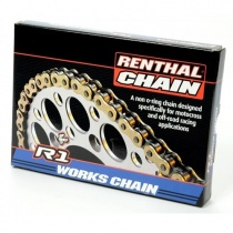Цепь приводная Renthal 520 G&B R1/114L Gold/Black