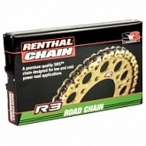 Цепь приводная Renthal 520 G&B R3-3/130L Gold/Black