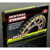 Цепь приводная Renthal 520 G&B RR4/120L Gold/Black
