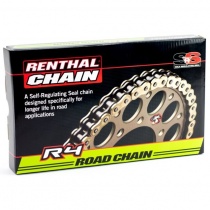 Цепь приводная Renthal 525 G&B R4/116L Gold/Black