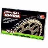 Цепь приводная Renthal 530 G&B R4-2/116L Gold/Black