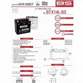Аккумулятор BS BTX14L-BS